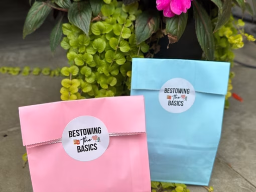 Assembled period pouches ready for local schools