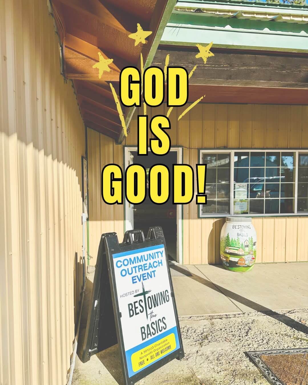 The Bestowing the Basics resource center sign in Athol, Idaho